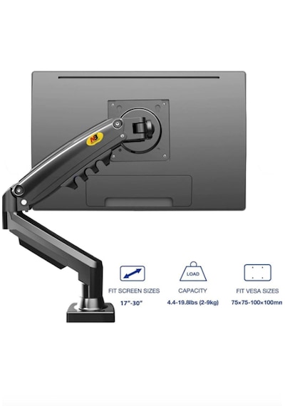 Monitör Standı North Bayou Nb F80 2026 Yeni Model Amortisörlü Tekli Monitör Standı Gri 17-32 Inç - 2-9 Kg