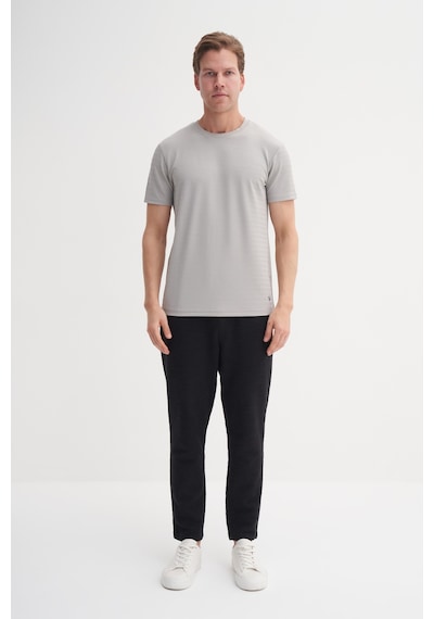 Cazador Bisiklet Yaka Erkek Açık Gri T-shirt 40470 Gri