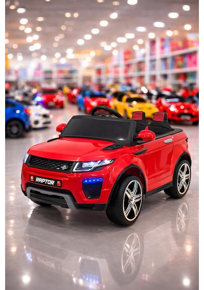 Bebemango Raptor Gt 12v Uzaktan Kumandalı Akülü Çocuk Arabası Çift Motorlu Led Farlı Kırmızı