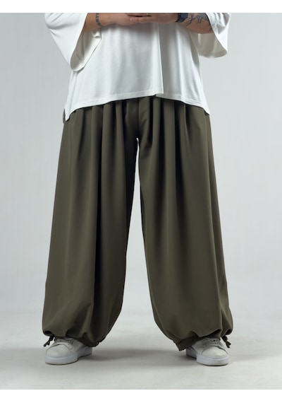 Cocopelli Süper Oversize Haki Erkek Jogger Pantolon Coc3236