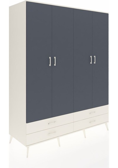Kronos Gardrop 6 Raflı 4 Çekmeceli 2 Askılı 176x59x221 Aytaşı-antrasit/aytaşı Beyaz Kronos Gardrop 6 Raflı 4 Çekmeceli 2 Askılı 176x59x221 Aytaşı-antrasit/aytaşı Beyaz