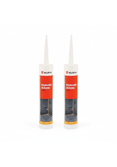 Würth Duşakabin Silikonu Şeffaf Su Geçirmez Ve Sızdırmaz 310ml 2 Adet Şeffaf