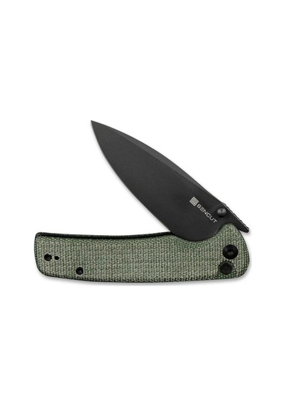 Sencut Sachse Flipper & Button Lock & Thumb Stud Knife Micarta Handle Çakı Yeşil
