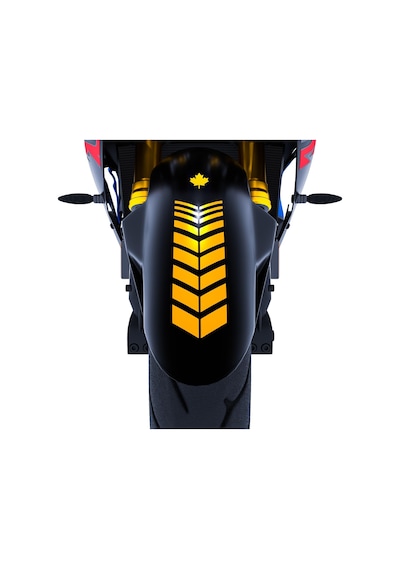 Moto Rider 4'lü Sticker Seti Taksi Sarısı İç Dış Jant Şeridi Kask Ve Çamurluk Çınar Extreme