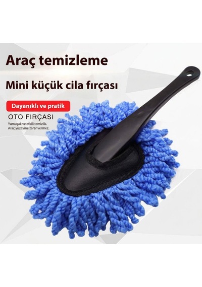 Carub Mikrofiber Toz Alma Fırçası Araç İçi Çok Amaçlı Saplı Yumuşak Kıllı Toz Gideren Detay Temizleyici Fırça Br0922581