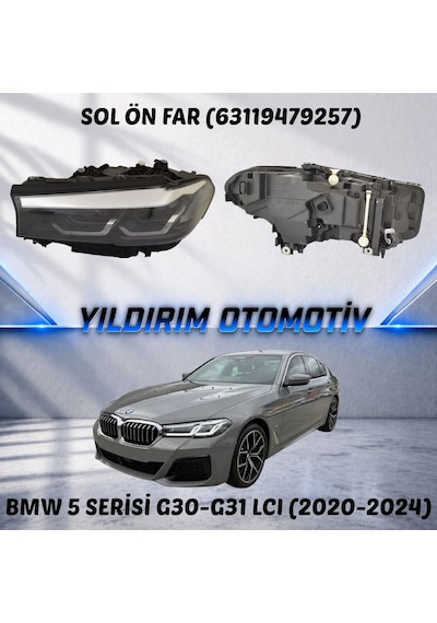 Yıldırım Oto Bmw 5 Serisi Sol Ön Far 2020-2024 Arası 63119479257 1 Adet