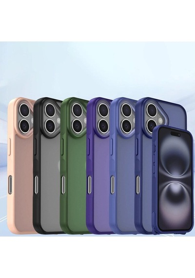 Apple Uyumlu iPhone 16 Kılıf Elegant Kapak - Lacivert - Legu-874977