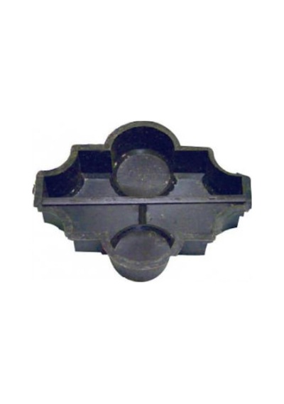 Plastik Parke Taşı Kalıbı Yonca Yatay 1/2 4,5 Cm (10 Adet)