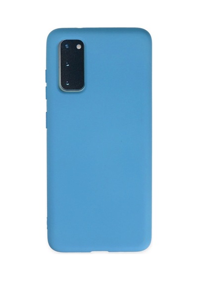Newface - 932 - Samsung Galaxy S20 Kılıf Nano İçi Kadife Silikon - Ece-umay - - Mavi