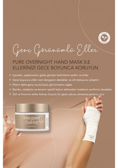 Margaret Dabbs London Pure Overnight Gece El Maskesi 150 ML