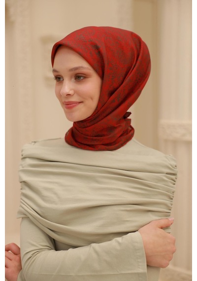 Silk Home Soft Eşarp 73082-02 Bordo, Haki
