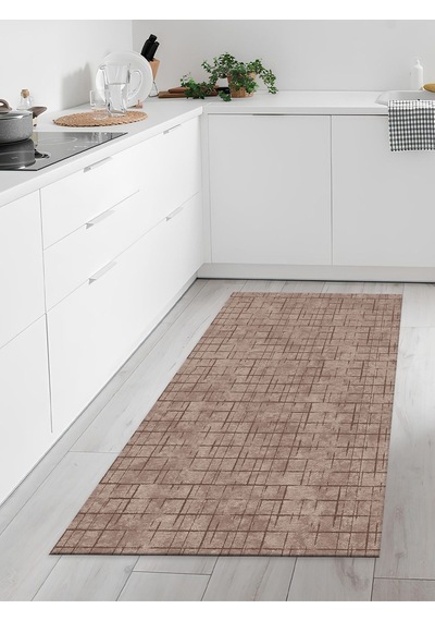 Makinede Yıkanabilir Kaymaz Taban Leke Tutmaz Dijital Baskı Mutfak Halısı 6488m 001