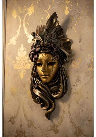 Kelebekli Kadın Duvar Mask 15x32cm