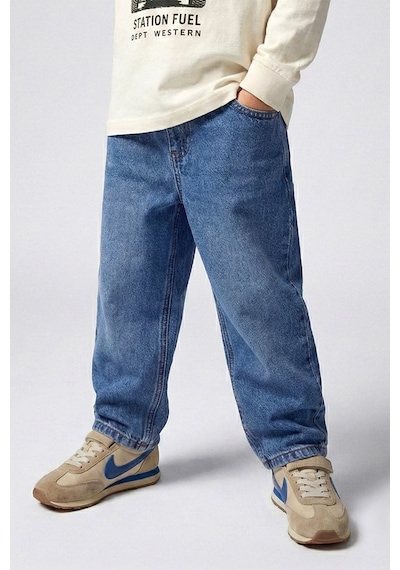 Dmb Boys & Girls Erkek Çocuk Baggy Kalıp Denip Kot Pantolon İndigo 4-9 Yaş -2722 Mavi