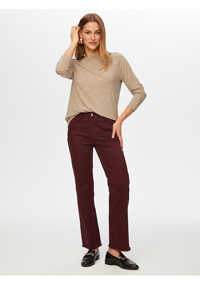 Faik Sönmez Wide Leg Fit Renkli Jean Pantolon W26jpn001 Uw26jpn00142 Mürdüm