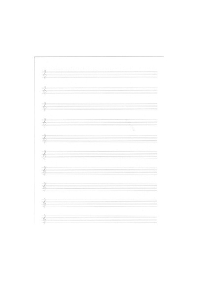 Müzik Defteri Büyük Boy A4 40 Yaprak Karton Kapak Sol Anahtarlı Kareli Müzik Defteri 1 Adet Ten