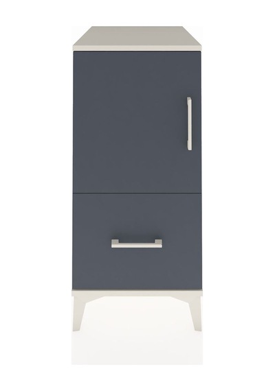 Kronos Komodin 2 Raflı Tek Çekmeceli Tek Kapaklı 44x59x96 Aytaşı-antrasit Aytası