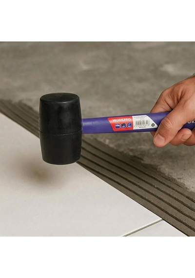 Workpro Wp241041 57mm 450gr Pvc Pp Saplı Siyah Kauçuk Tokmak Fr Wp241041