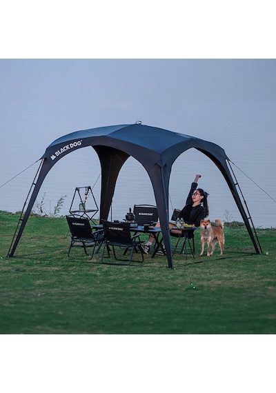 Instant Pavilion Gazebo 300x300x215cm Siyah Plaj Bahçe Tentesi Açık Çadır
