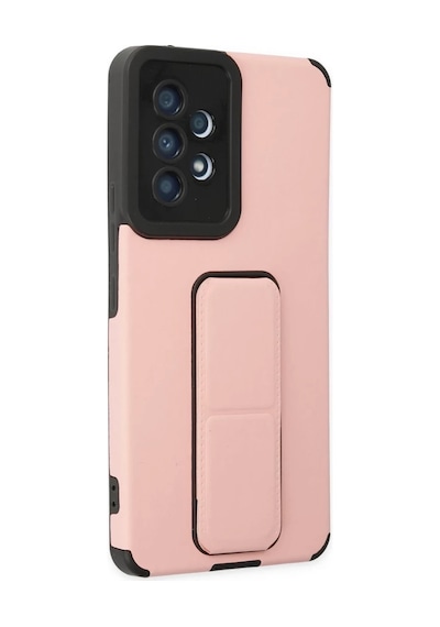 Samsung Uyumlu Galaxy A53 5g Uyumlu Kılıf Mega Standlı Silikon - Pudra