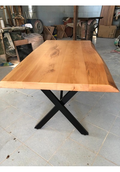 Bintaşmobilya Kayın Ağacı Kütük Masa-150X90.Cm