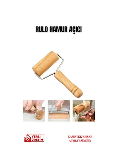 Ahşap Atölyesinden Rolo Hamur Açma Şekillendirme Merdanesi El Silindiri