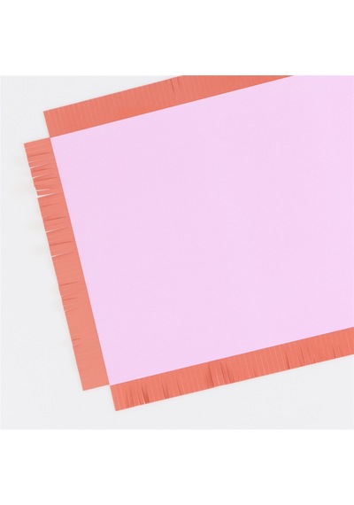 Meri Meri - Bright Fringed Paper Placemats - Renkli Saçaklı Kağıt Sofra Altlıkları - 12 Adet