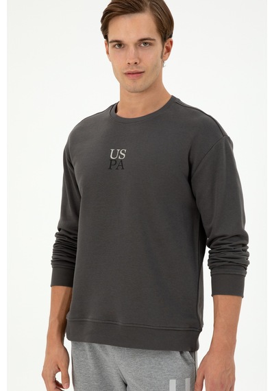 U.S. Polo Assn. Erkek Antrasit Basic Sweatshirt 50293420-VR006