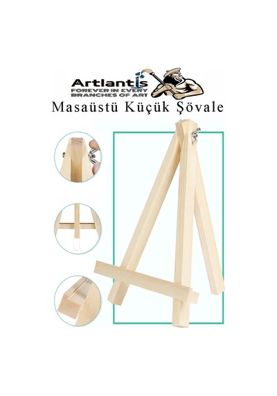 Küçük Akrobat Şövale Masaüstü 2 Adet Mini Katlanabilir Tuval Çerçeve Fotoğraf Sövale Ressam Sehbası Resim Standı