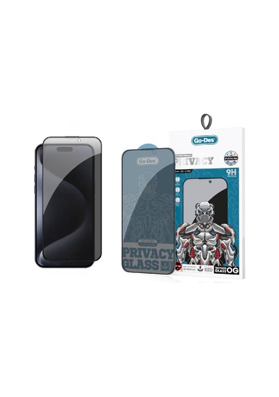 Apple iPhone 15 Pro Max Uyumlu Go Des 9d Full Cover Privacy Temperli Cam