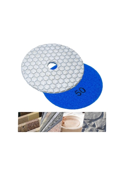 6550 Granit Mermer Taş Parlatma Polisaj Ped 100 Mm - 50 Kum
