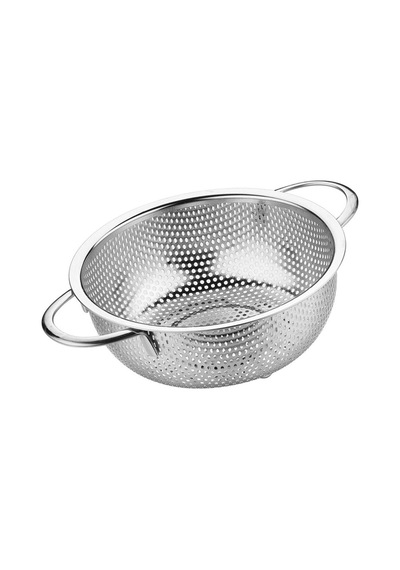 Paslanmaz Çelik Metal Yemek Süzgeci - Makarna Gıda Süzgeci Delikli Süzgeç 28.5 Cm Paslanmaz Çelik Diğer