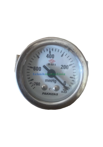 40MM -760MMhg Panotip Arka Çıkış G1/8" Kurutip VakuMMetre Pakkens