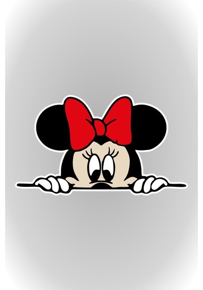 14 X 8 Cm Minnie Mouse Sticker Araba Laptop Oto Motor Sticker