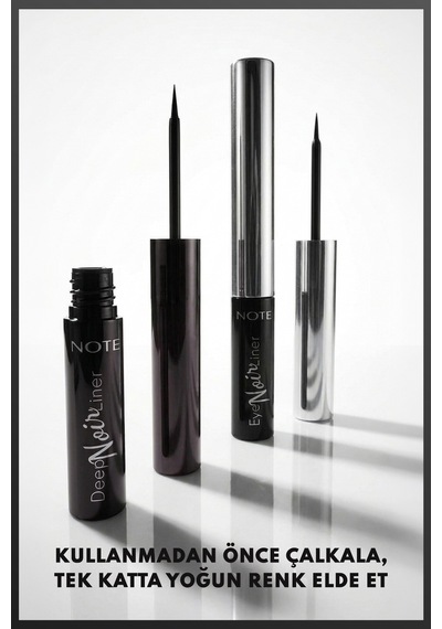 Note Deep Noir Liner Uzun Süre Kalıcı Likit Dipliner Siyah