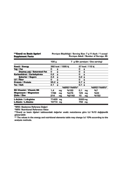 SSN Sports Style Nutrition Arginine Refuel Zma 315 Gr(ORMAN MEYVE) Amino Asit