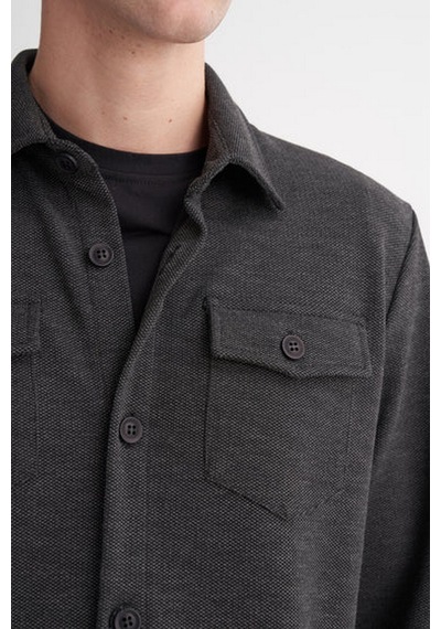 Cazador Kalın Pike Kumaş Premium Polo Yaka Regular Fit Sweat Gömlek Gri