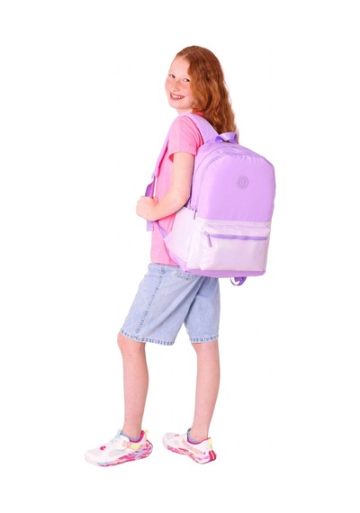 Kaukko Cube Üç Bölmeli Kız Çocuk Mor Okul Çantası - K1821 Mor