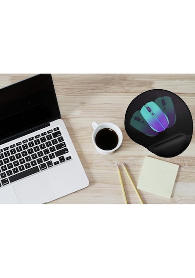 Inca Imps-009 Bilek Destekli Silikon Mousepad Large Kaydırmaz Taban Siyah