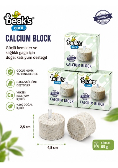 Beak's Kutulu Kalsiyum Blok, 65gr 3 Adet