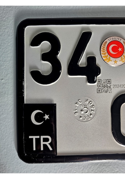 Plaka Siyah Tasarım Tr Motosiklet İçin Tasarlanmış Damla Sticker Plaka Tr Sticker