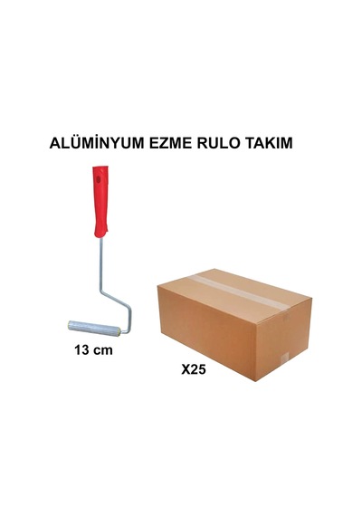 Alüminyum Ezme Rulo Takımı, 13 Cm, 25 Adet
