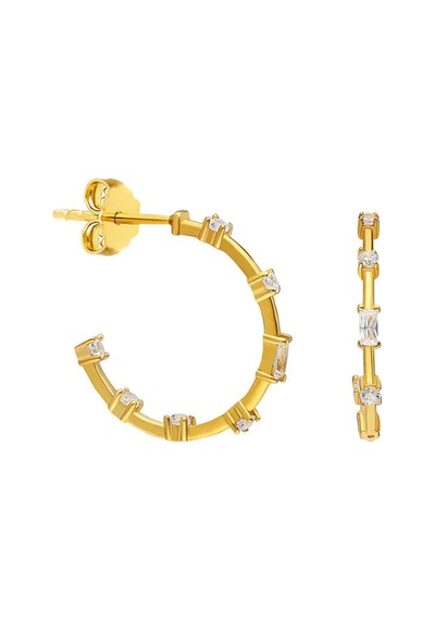 Luna Zirkon Küpe 717051 Gold Gümüş
