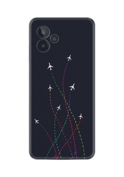 General Mobile Gm 24 Pro Kılıf Silikon Desen Özel Seri Line Planet 1736