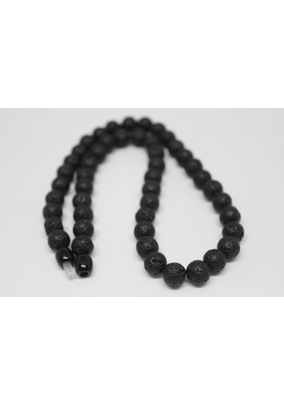 Lav Taşı Kolye 8 Mm Kehribar Klipsli Çok REnkli