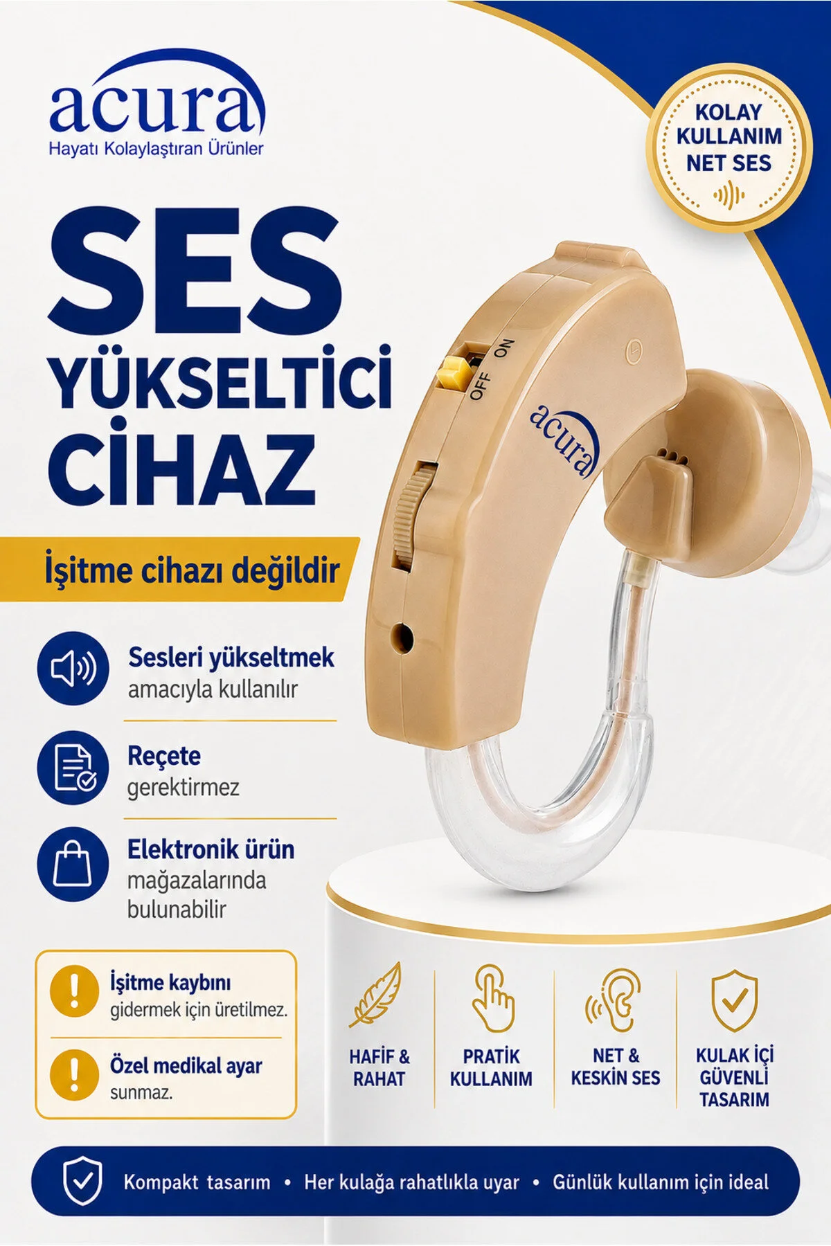 Ses Yükseltici Kulaklık