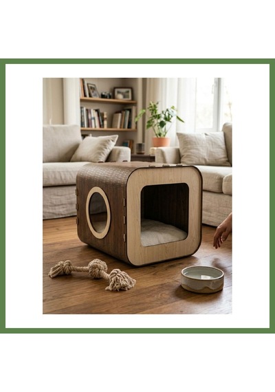 Bezos Özel Tasarım Fusion Mdf Kedi Evi Hb006
