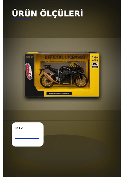 Spor Motosiklet Modeli 1/12 Ölçekli - Honda Cbr1000rr R Fireblade Minyatür, Koleksiyonluk Bx-313416