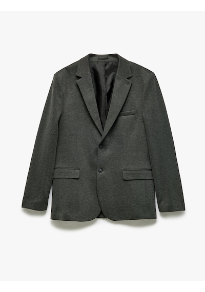 Koton Düğmeli Cepli Viskon Karışımlı Pike Kumaş Mono Yaka Slim Fit Blazer Ceket Antrasit 5sam50009hk Antrasit Koton Düğmeli Cepli Viskon Karışımlı Pike Kumaş Mono Yaka Slim Fit Blazer Ceket Antrasit 5sam50009hk Antrasit