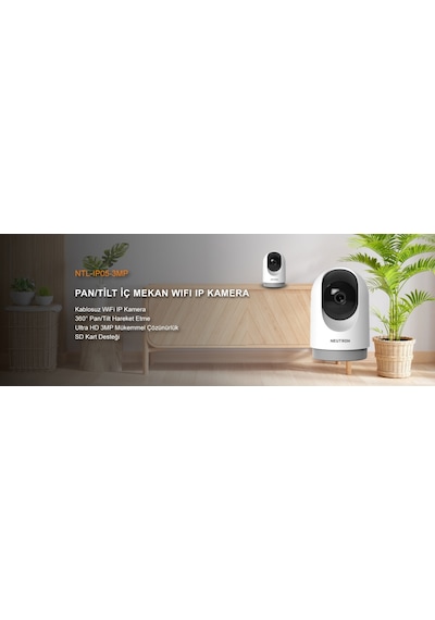 Neutron İç Mekan Pan/tilt Wi-fi Kamera - Ntl-ıp05-3mp